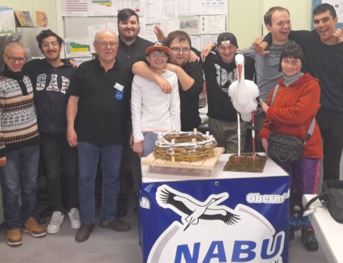Storchenpate zu Besuch bei der Lebenshilfe